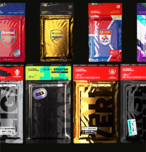 image showing branded packs for the NFT sports game project